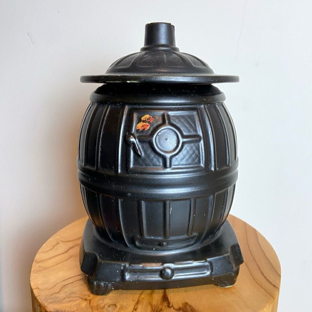 Vintage 1960s McCoy Potbelly Stove Cookie Jar